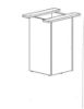 Picture of Counter Height Cube Base 19 1/2”w x 19 1/2”d x 40 1/2"h