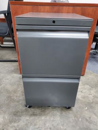 Picture of Knoll Charcoal 2-Drawer File/File Rolling Pedestal