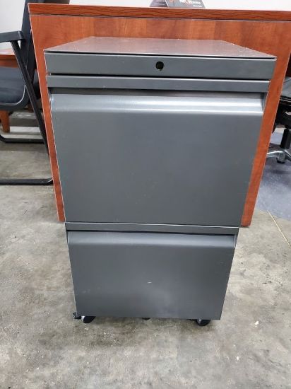 Picture of Knoll Charcoal 2-Drawer File/File Rolling Pedestal
