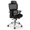 Picture of OfficeSource Clever Collection All Mesh High Back Chair with Headrest and Aluminum Base