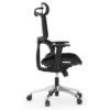 Picture of OfficeSource Clever Collection All Mesh High Back Chair with Headrest and Aluminum Base