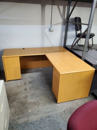 Picture of 66" x 72" Honey Left Hand L Desk