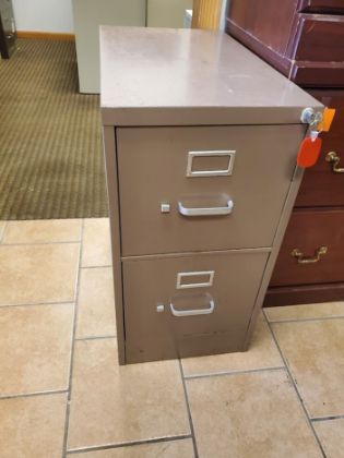 Picture of Hon 2dr. Letter Vertical File Tan locking w/key