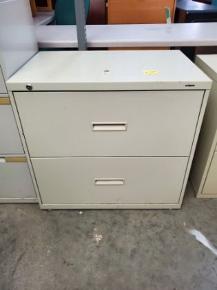 Picture of HON 2-Drawer 30" Lateral File – Putty, Locking with Key