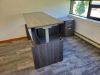 Picture of Executive L Shaped Sit Stand Desk with Drawers, Adjustable Height and Reversible Return