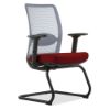 Picture of OfficeSource Agile Collection Gray Mesh Guest Chair with Black Cantilever Base