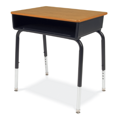 Picture of Open Front Student Desk with Book Box and Laminate Top