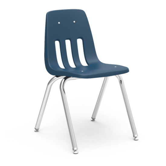 18 inch classroom chair with plastic shell