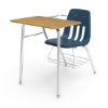 Student chair desk with bookrack and laminate top