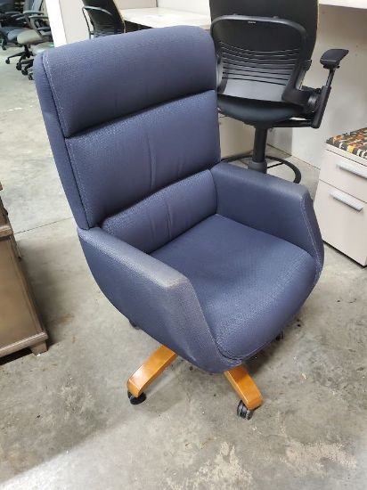 Picture of Blue High Back Conference Chair