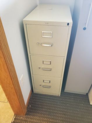Picture of Hon 3dr. Letter Size Vertical File Cabinet Non Locking  putty