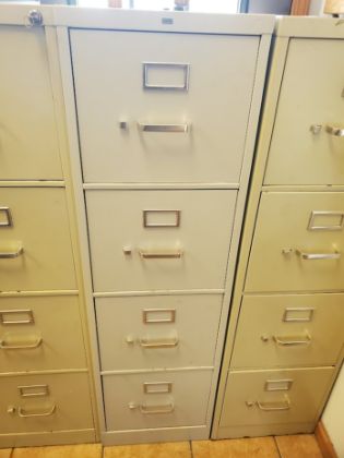 Picture of Hon 4dr. Letter Size Vertical File Cabinet Non Locking  light grey
