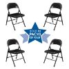 Picture of OfficeSource Steel Folding Chairs Steel Folding Chairs (4 Pack)