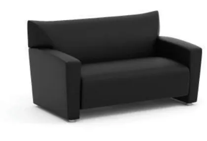 Picture of LOVESEAT BONDED BLK LEATHER