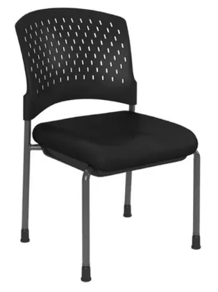 Picture of ARC STACK CHAIR ARMLESS BLACK/CHARCOAL FRAME