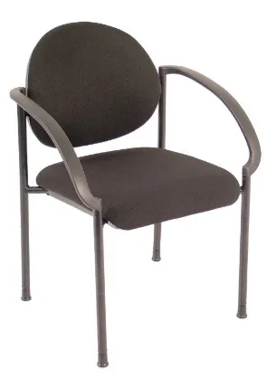 Picture of STACK CHAIR W/ARMS BLK/CHARCOAL