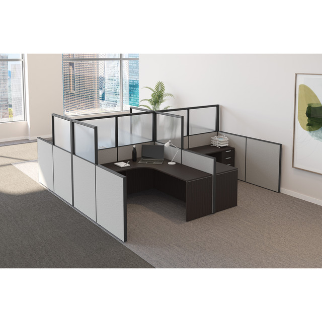 OfficeSource Panel and Desk Combo 12' x 12' (4 person) Typical ...