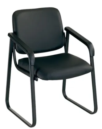 Picture of GUEST CHAIR BLACK VINYL/BLACK FRAME