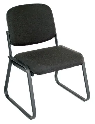 Picture of ARMLESS GUEST CHAIR BLACK FABRIC/BLACK FRAME