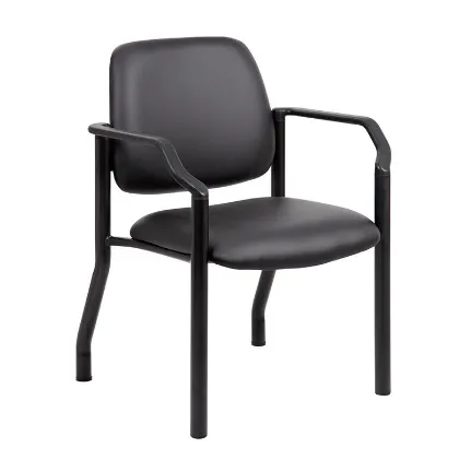 Picture of ANTIMICROBIAL GUEST CHAIR BLACK VINYL/BLACK FRAME