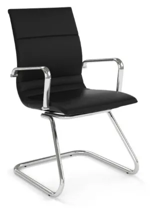 Picture of GUEST CHAIR BLACK LEATHER