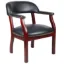 Picture of GUEST CHAIR BLACK VINYL/MAHOGANY FRAME