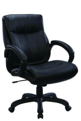 Picture of MID BACK EXEC BONDED LEATHER BLACK
