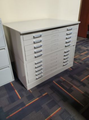 Picture of Flat File 40h x 33d x 43w with top and base 10 drawer