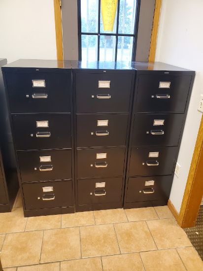 Picture of Hon 4dr. Legal Size Vertical File Cabinet black non locking