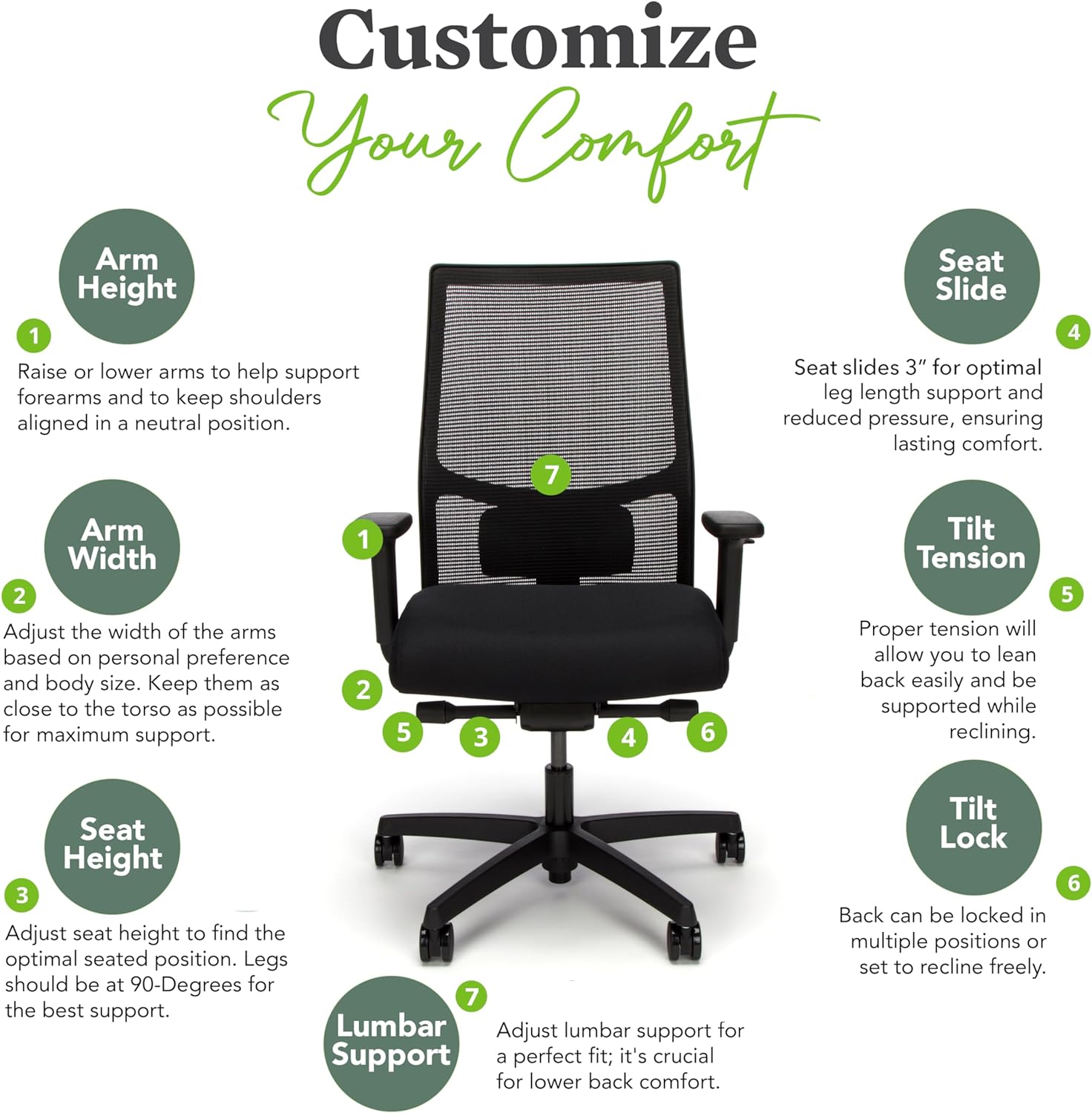 Choice Office Furniture. HON Ignition 2.0 Mesh Office Chair MidBack