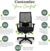 Picture of HON Ignition 2.0 Mid-Back Task Chair, Advanced Tilt Controls, Black Frame, Black