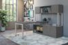 Picture of Modern L Shaped Desk with Hutch and Storage Credenza
