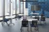 Picture of Flip Top Nesting Training Table with Modesty Panel and Locking Casters