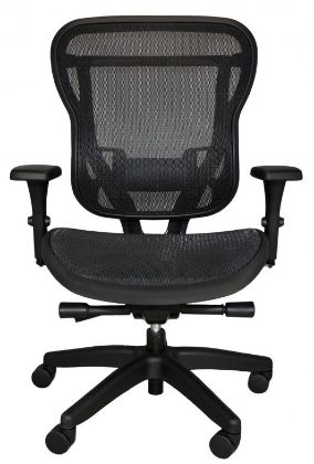 Picture of Black Mesh Office Chair with Adjustable Lumbar