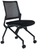 Picture of Mesh Nesting Chair with Casters for Training Rooms and Offices