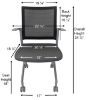 Picture of Mesh Nesting Chair with Casters for Training Rooms and Offices