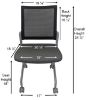 Picture of Mesh Nesting Chair with Casters for Training Rooms and Offices