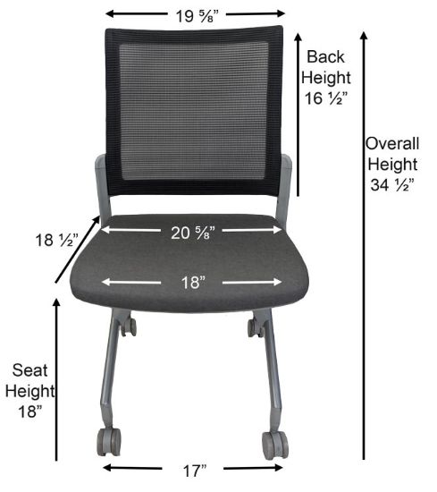 Mesh Nesting Chair with Casters | Choice Office Furniture