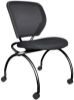 Mesh nesting chair with arms and casters