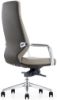 Black leather high back office chair with arms