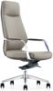 Black leather high back office chair with arms