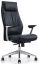 Black leather high back office chair with tilt lock