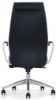 Black leather high back office chair with tilt lock