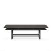 Palisades 96 inch standing height conference table with two-tier design, hidden storage, six power module cutouts, Gauntlet Gray finish, and black base