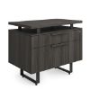 Palisades 36 inch two drawer lateral file cabinet in Gauntlet Gray with Graphite frame, solid fronts, and centered handles