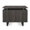 Palisades 36 inch two drawer lateral file cabinet in Gauntlet Gray with Graphite frame, solid fronts, and centered handles