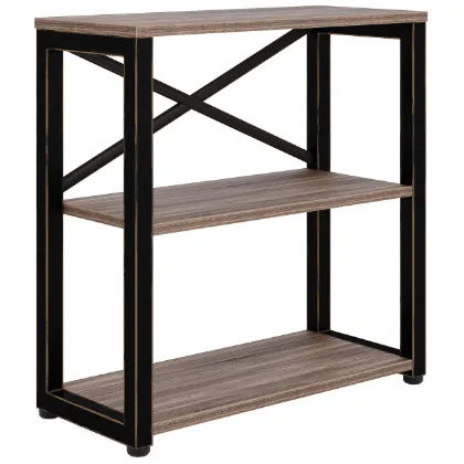 Picture of OfficeSource | Riveted | 36"H Metal Bookcase-Discontinued
