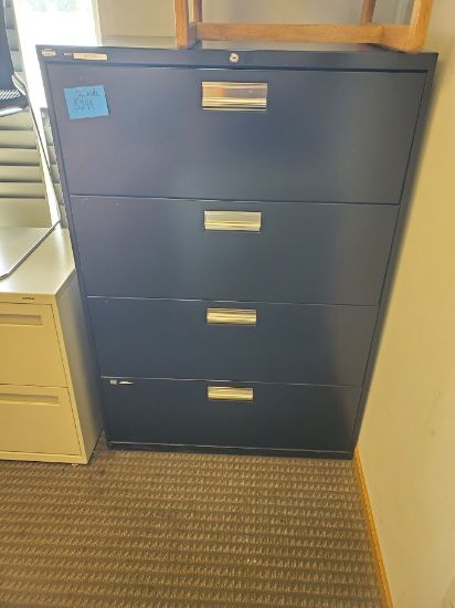 Picture of Hon Black 4dr. 36" Wide Lateral File Cabinet
