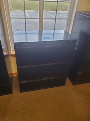 Picture of Global 3dr. 36" wide Black Lateral File Cabinet