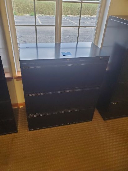 Picture of Global 3dr. 36" wide Black Lateral File Cabinet